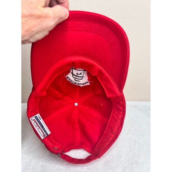 Eastbourne Borough F.C. Red Baseball Cap Adjustable Embroidered Logo Priory Lane - Picture 11 of 11